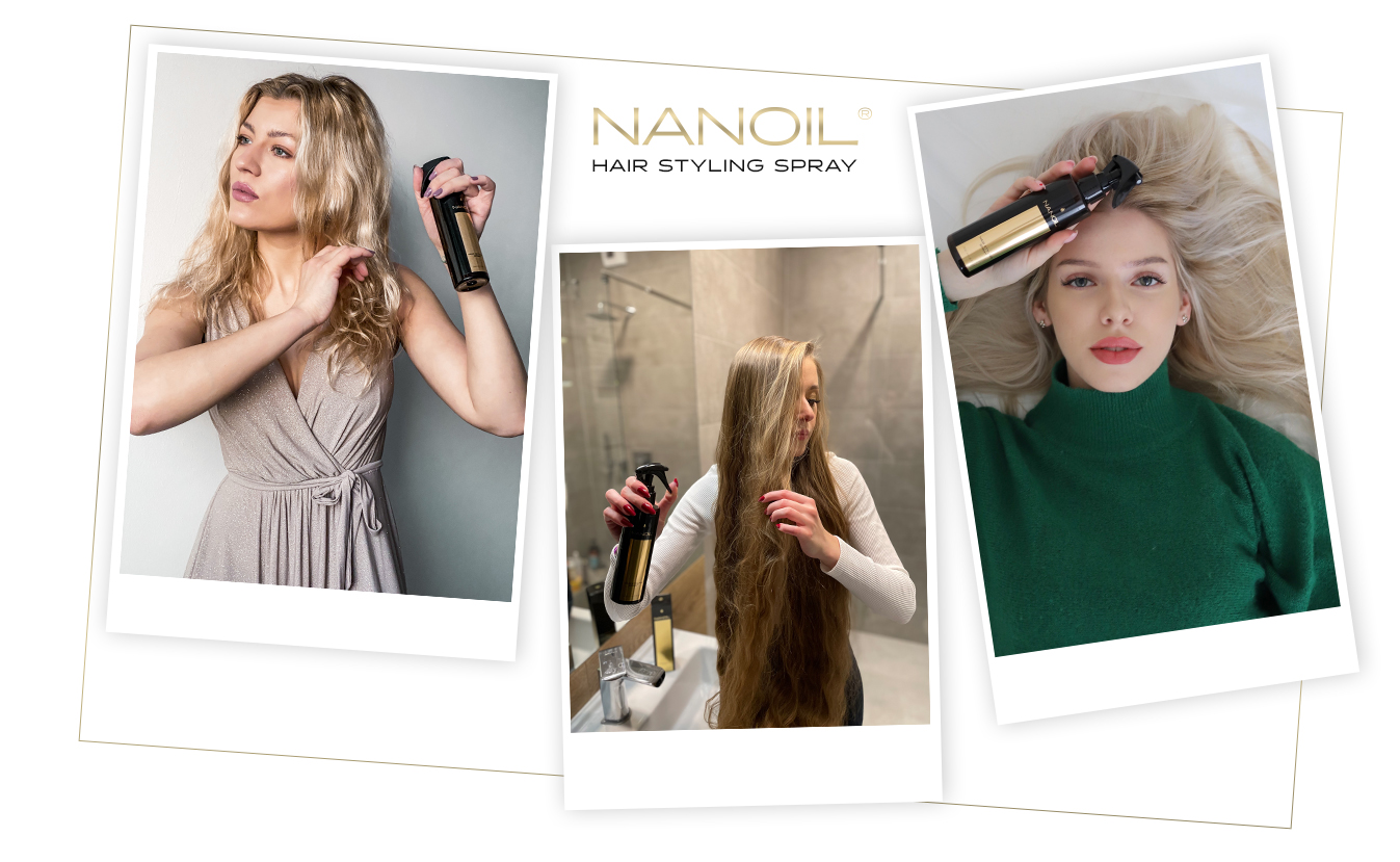 najlepszy spray do układania włosów Nanoil